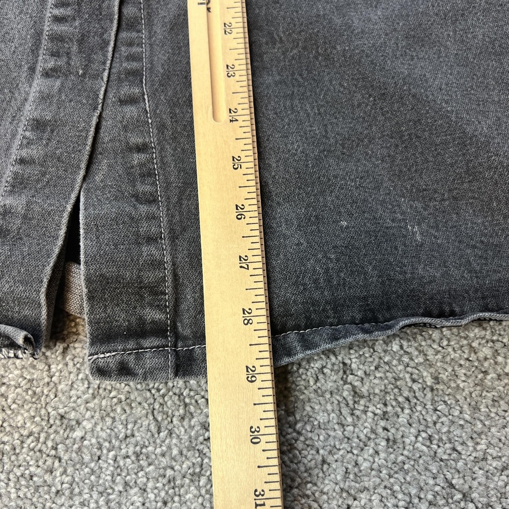 vtg‎ y2k denim Skirt Womens Size 9 Gray Trumpet Midi Front Slit fairycore goth - Picture 6 of 15
